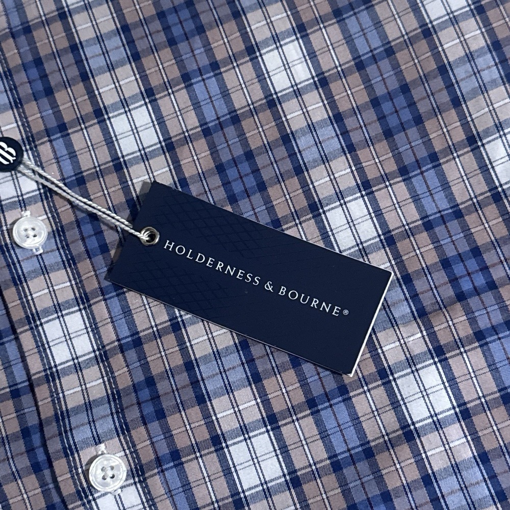 Holderness & Bourne Men's Size Small Fescue Plaid Long Sleeve Andrews Shirt S